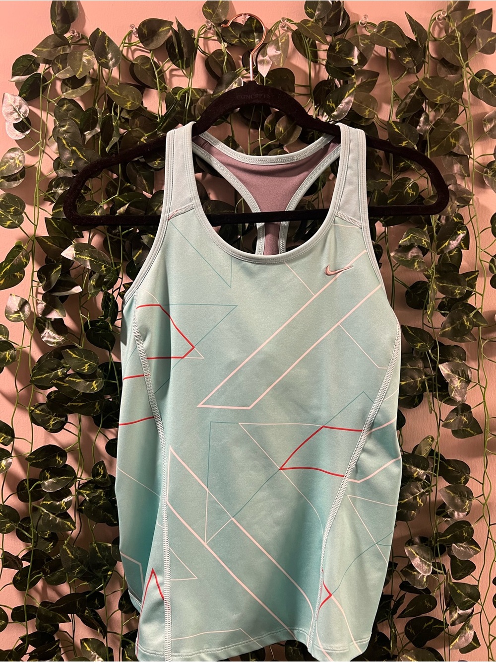 Nike Light Mint Geometric Racerback Tank Top Size M